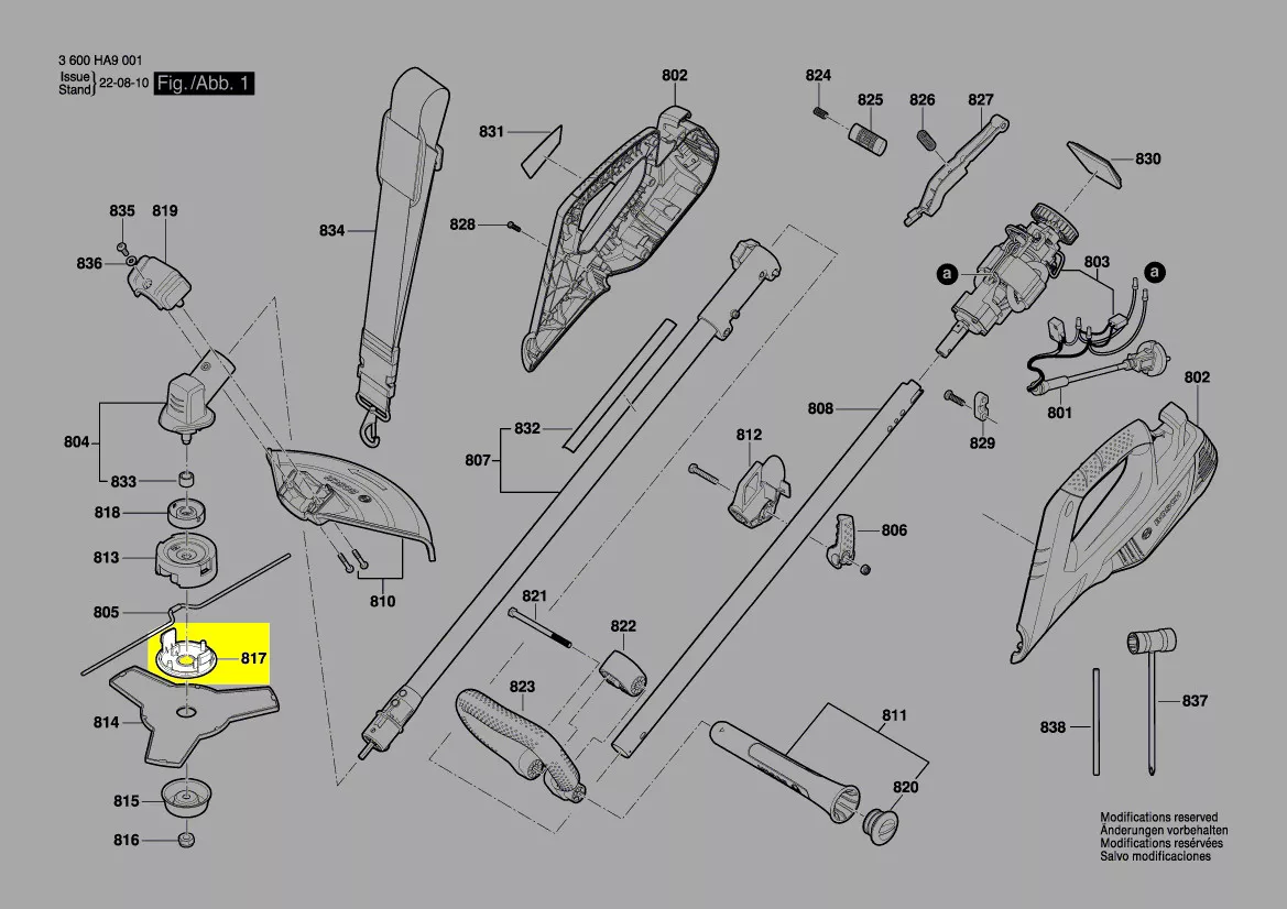 Couvercle porte-fil réf. F 016 F05 384 Bosch